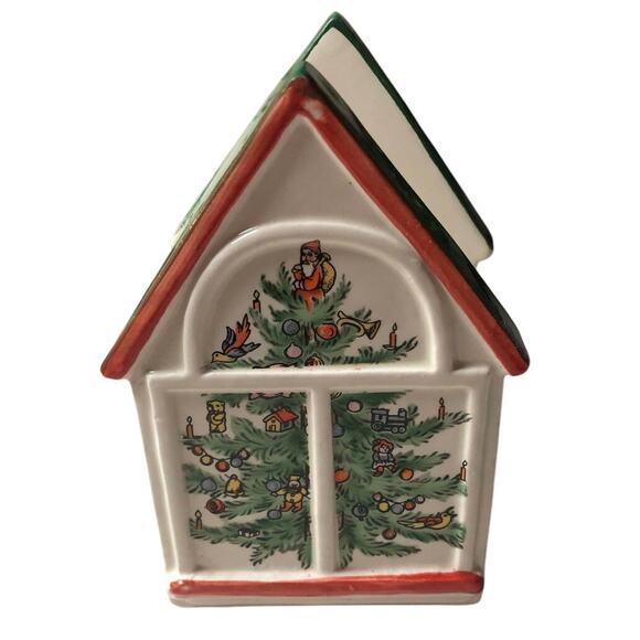 Dept 56 Christmas Kringle Knapkin Holder Hand Painted Ceramic - Picture 2 of 7